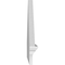 Ekena Millwork Peaked Cap Sunburst Architectural PVC Combination Pediment, 62"W x 22-3/8"H x 2-3/4"P (Pitch 6/12) PEDPC062X225PKC01 - alternate 6